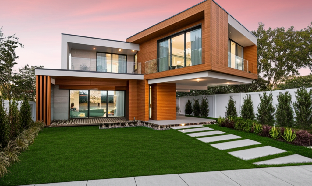 Casa Moderna con Jardín